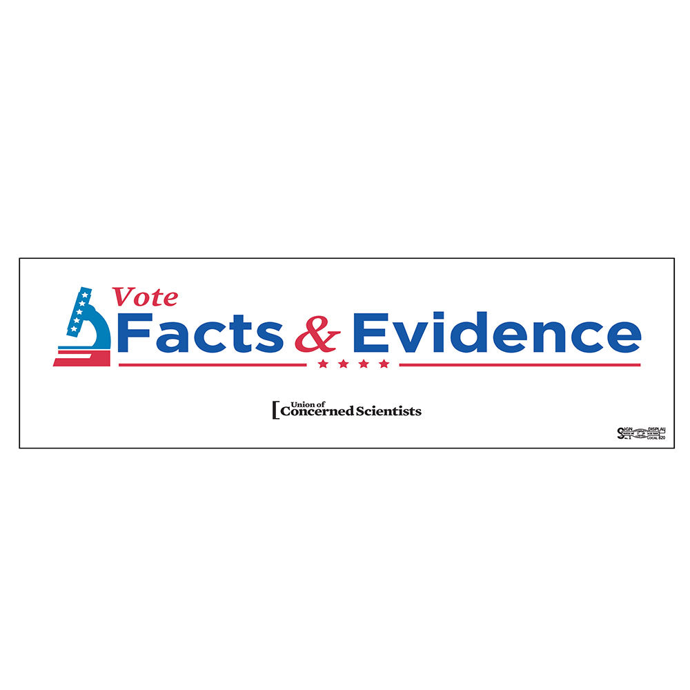 Vote Facts & Evidence bumper sticker – UCS-Store