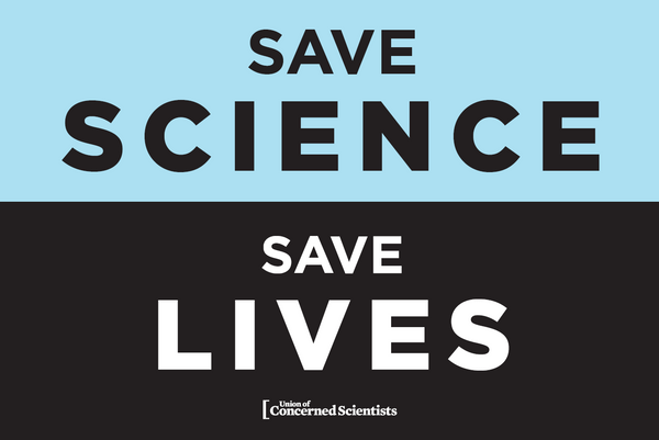 FREE Downloadable March Sign - Save Science Save Lives